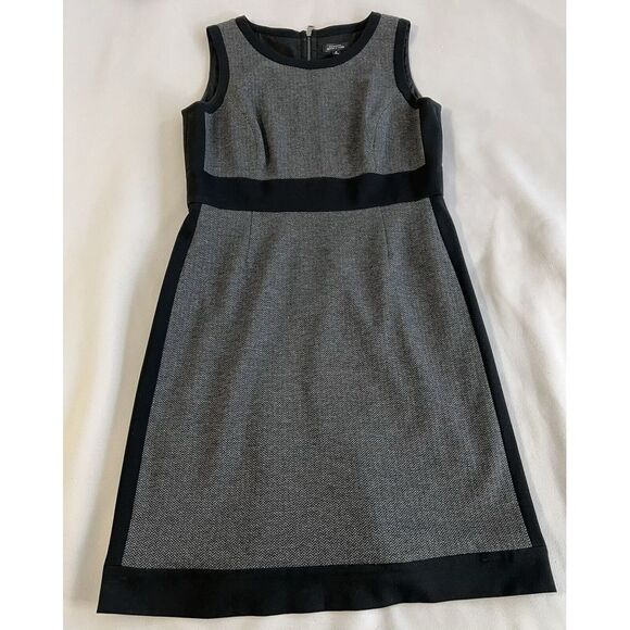 Tahari Arthur S. Levine Womens Sz 14 Sleeveless Black grey Sheath‎ Dress - Picture 1 of 11